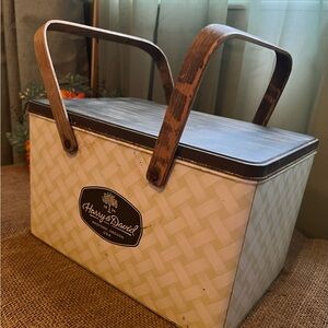 Woven Basket looking Quality Painted Tin Harry & David Company